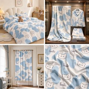 Various Cute Cartoon Print Cotton Bed Sheet Fabrics: Finely Woven, Mite-Proof, and Anti-Static; Supports Customization of Various Cartoon Patterns.
