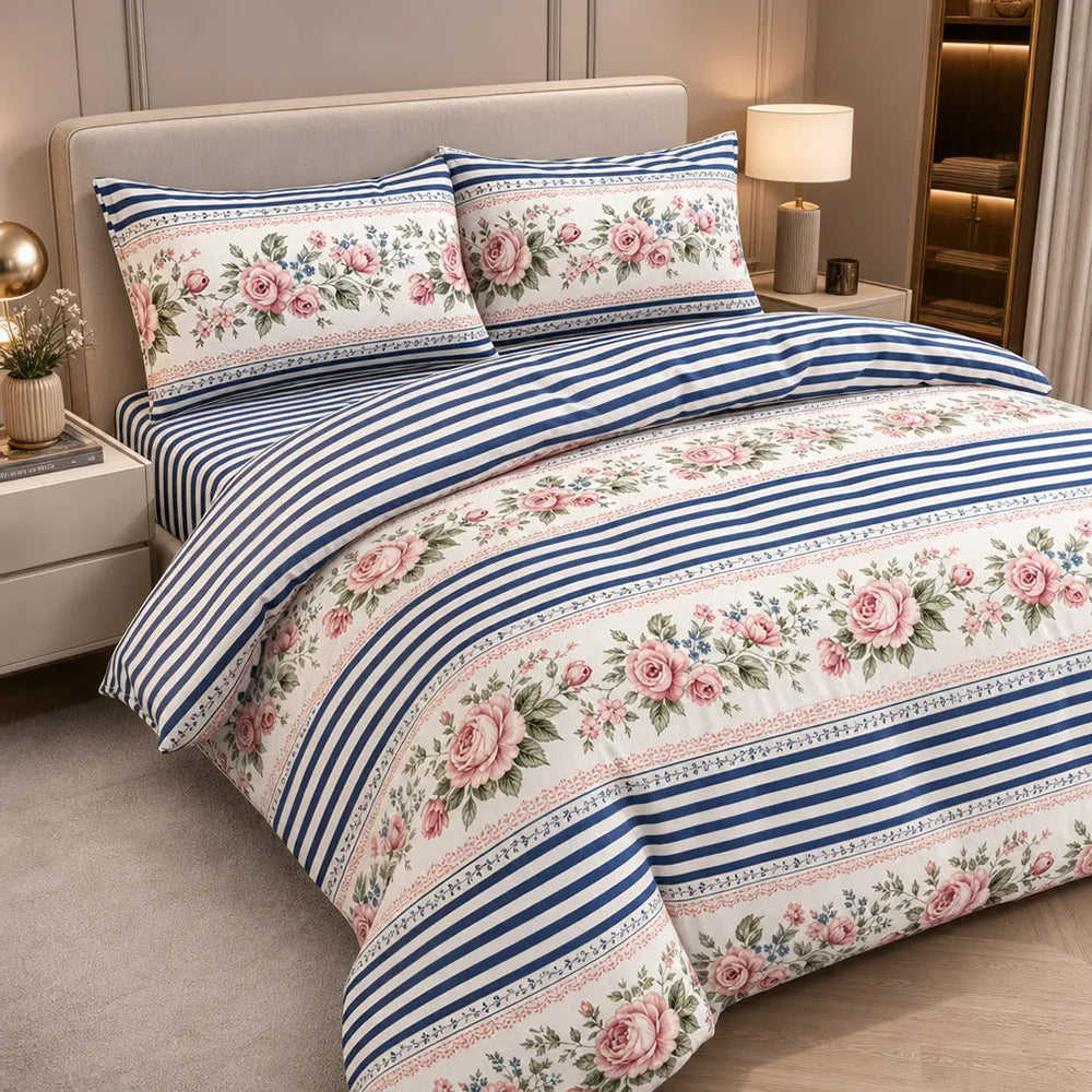 High-Density Cotton Floral Sheet Fabric – additional product view