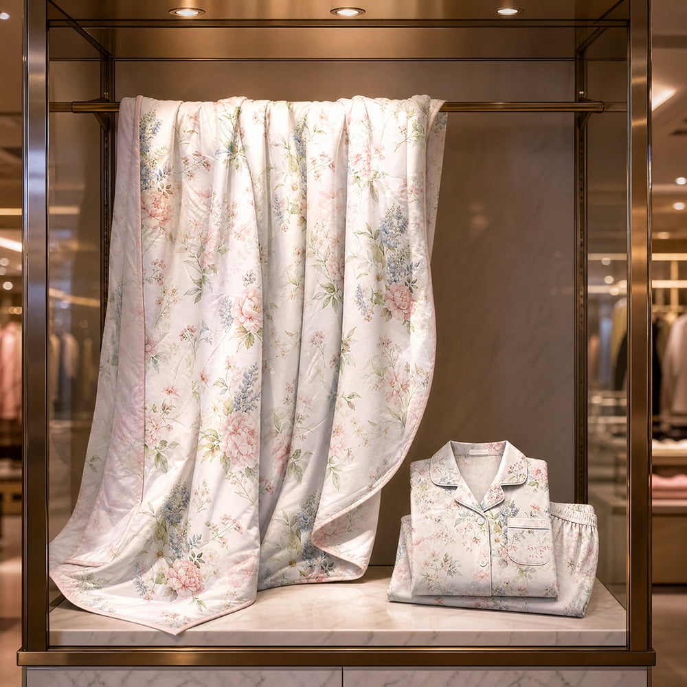 Custom Printed Cotton Fabric for Bedding and Loungewear – additional product view
