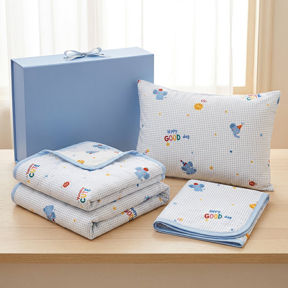 Large-Repeat Cotton Cartoon Print Fabric – additional product view