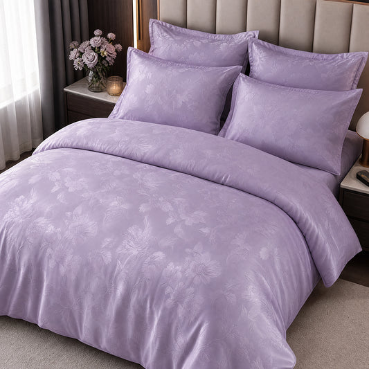 Anti-Static Cotton Jacquard Fabric for Sensitive-Skin Bedding – alternate fabric and bedding view