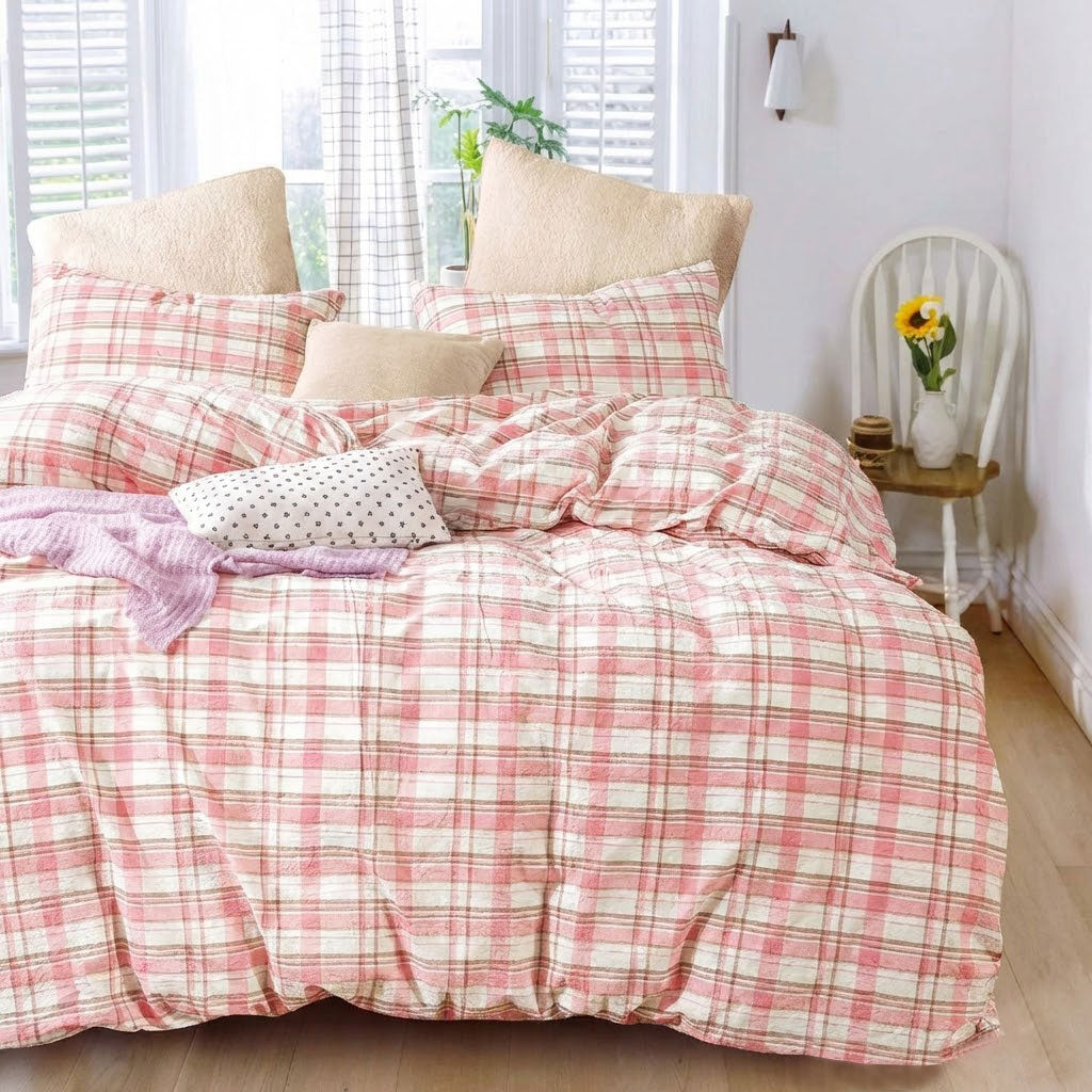 Floral 100% Cotton Washed Fabric for Modern Bedding – pattern, finish and additional product view
