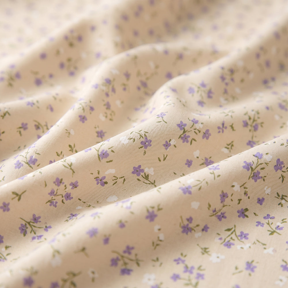 Botanical Printed Microfiber Fabric for Sheets and Pajamas – color, print and additional product view