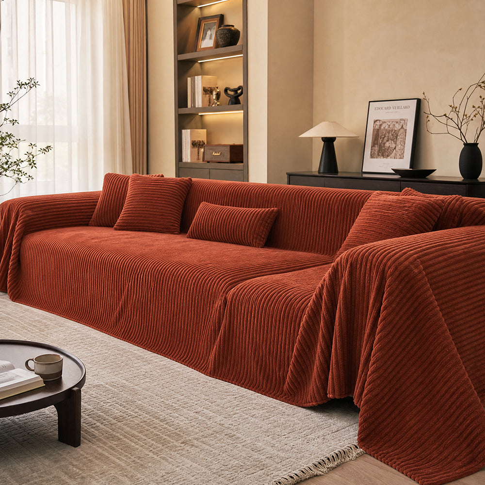 Ideal for Making Sofa Towels and Lounge Throws Ribbed Flannel Winter Flannel Fabric - Image 4