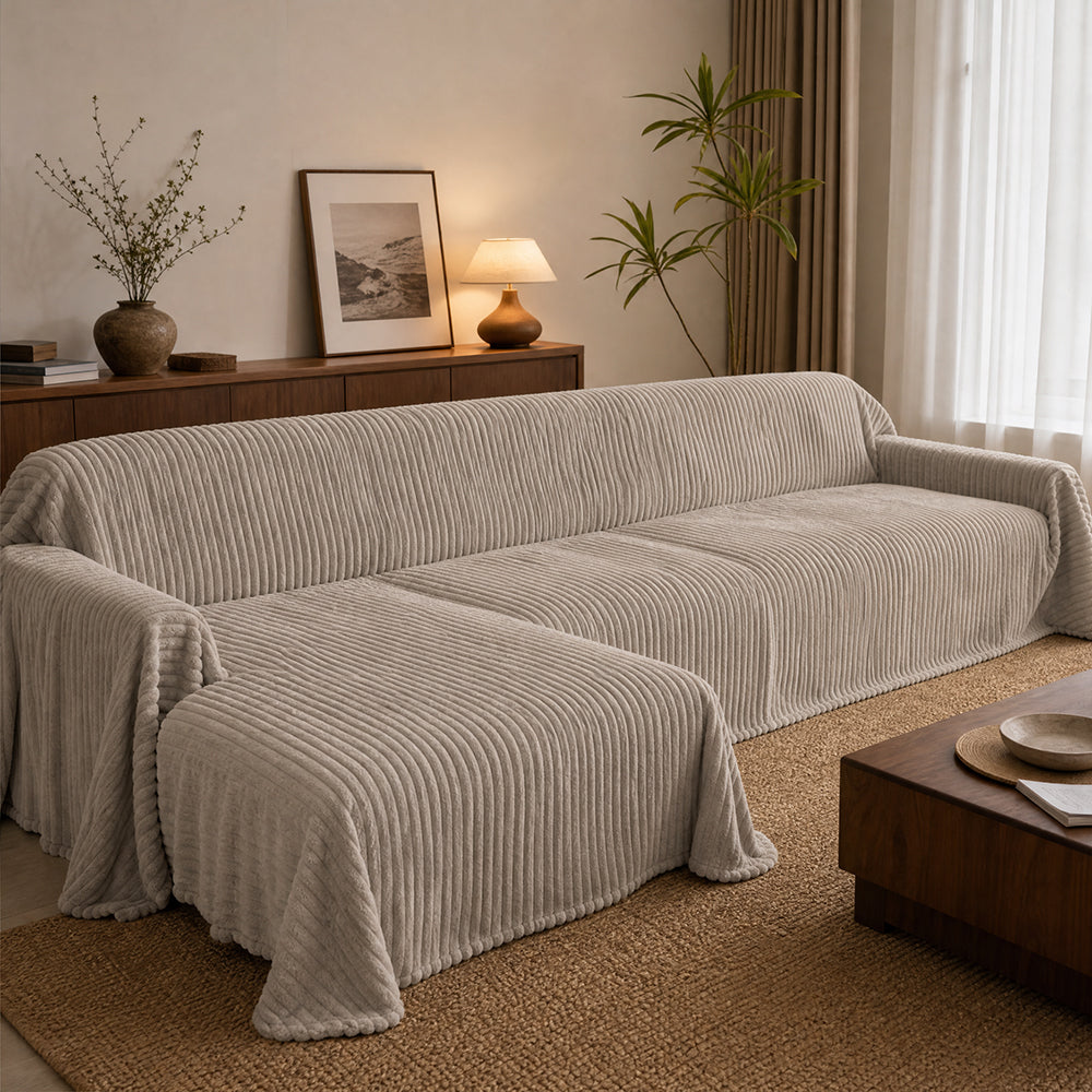 Anti-Pilling Varying Weights for Home Blankets Corduroy-Style Flannel Fabric - Image 4