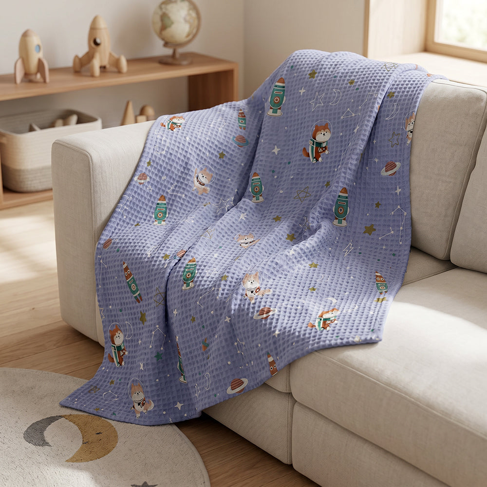 Natural Cotton Touch 3D Textured Cotton Waffle Sheet Duvet Fabric - Image 4