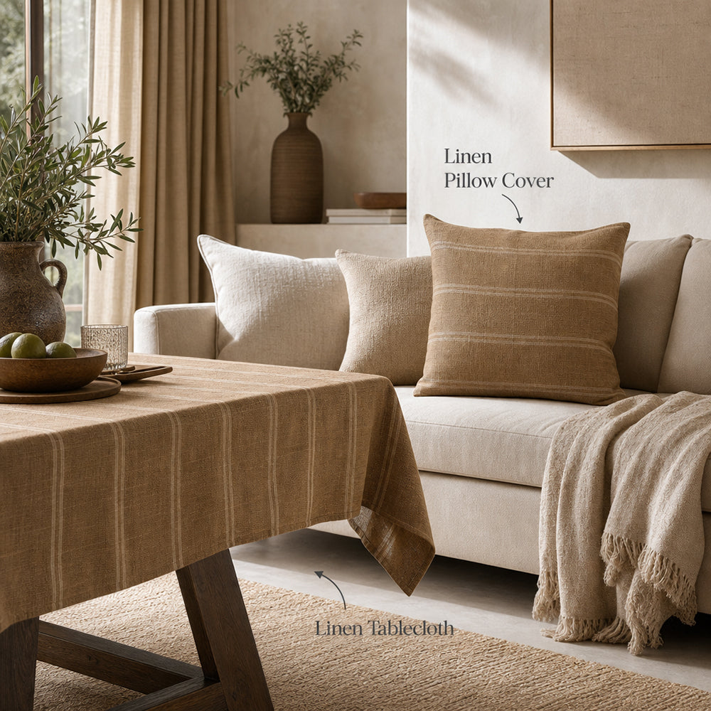 Soft Fine Premium Textured Linen Viscose Spandex Cushion Cover Fabric - Image 4