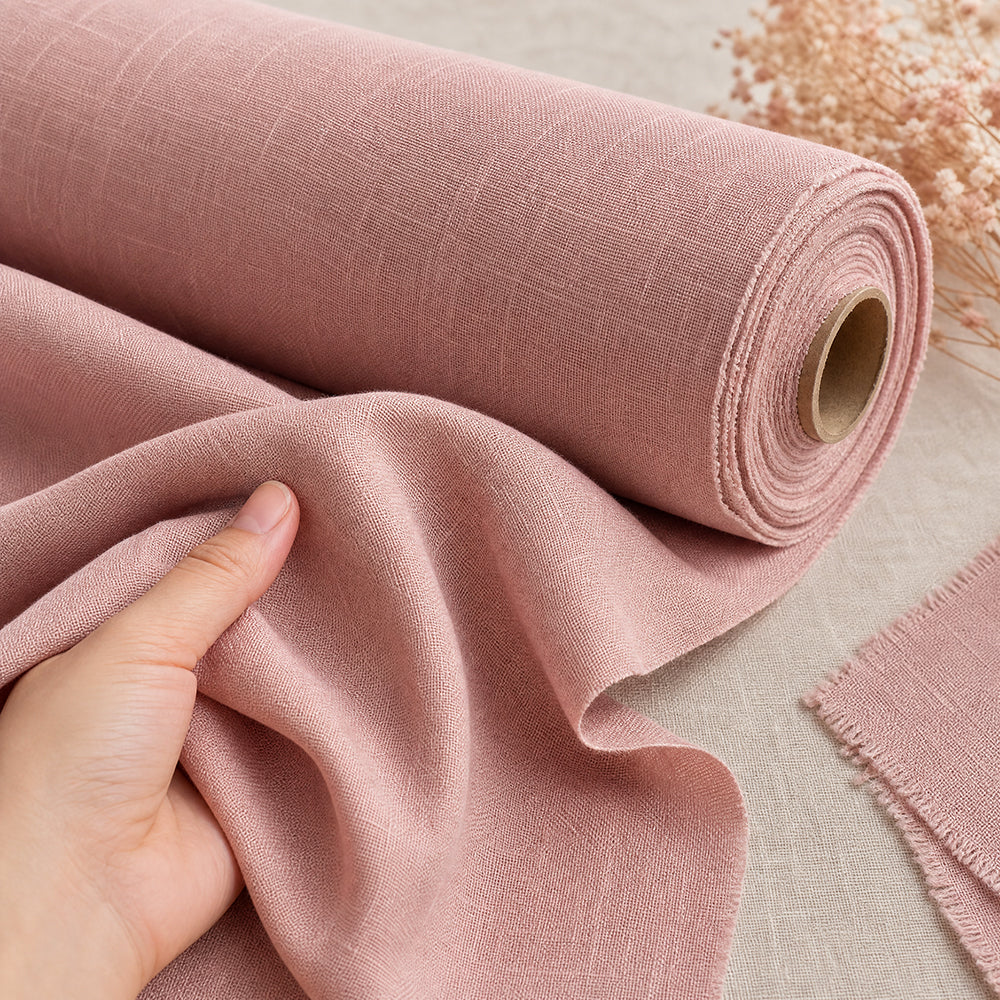 Soft Drapey Premium Textured Linen Tencel Bedding Set Fabric - Image 4