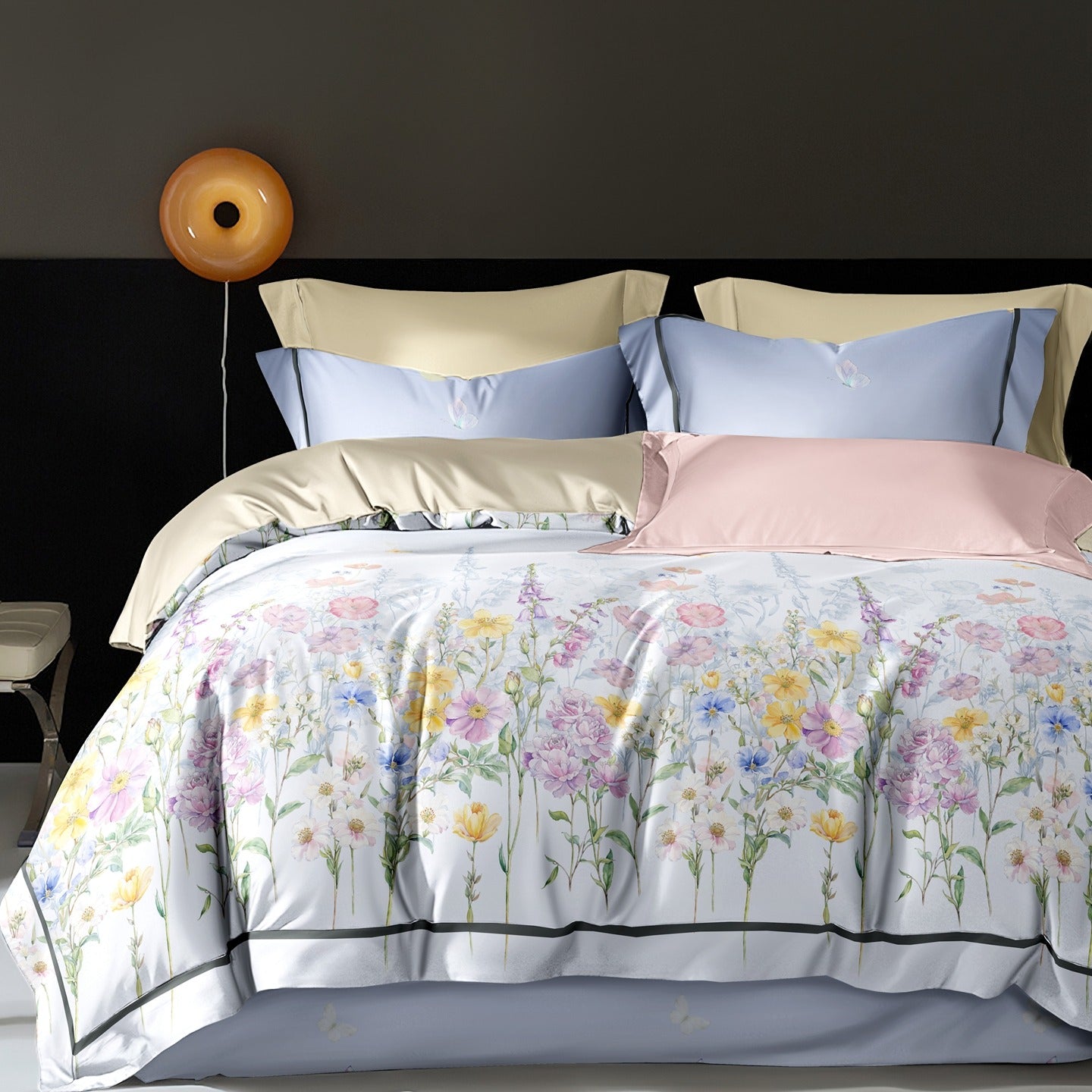 Premium 200T-300T Cotton Bedding Set | Ultra-Soft 4-Piece Sheet Set for Sensitive Skin - Image 4