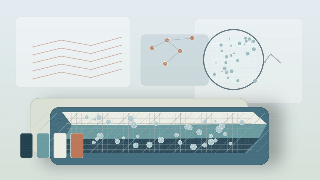 Technical fabric laboratory visual with performance layers, water beads, and microscopic inspection.