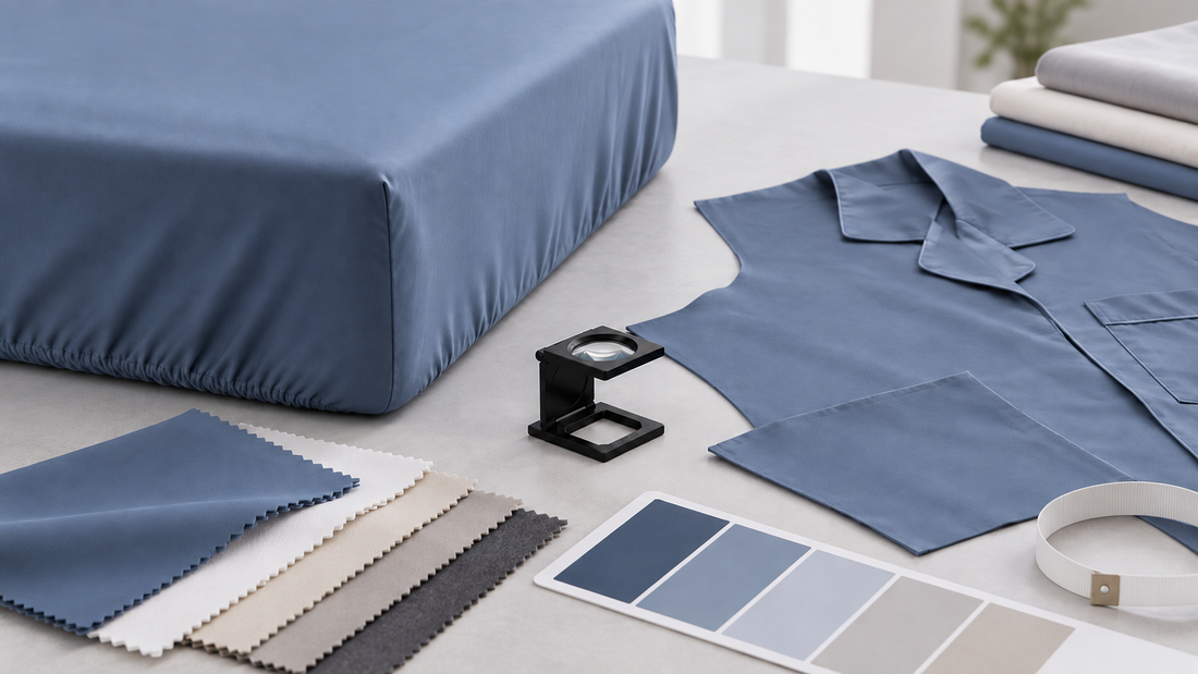 High-density solid-dyed microfiber samples for sheets and sleepwear specification review