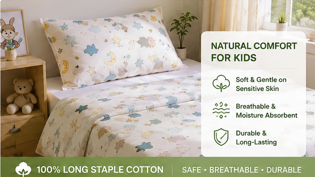 Printed long staple cotton fabric for kids duvet covers and private label bedding