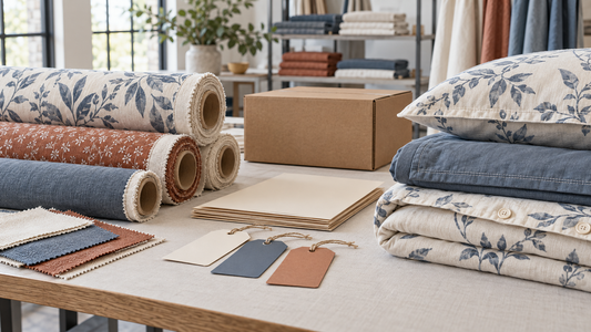 Fabric rolls and finished bedding prepared for customs classification review