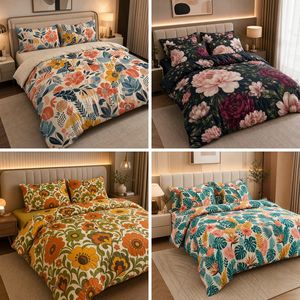 Best-Selling Floral Microfiber Bedding Fabric: Brushed Super-Soft Velvet Touch for Duvet Covers