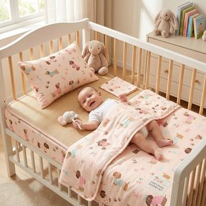 Double Layer Cotton Gauze Fabric for Baby Bedding and Garments