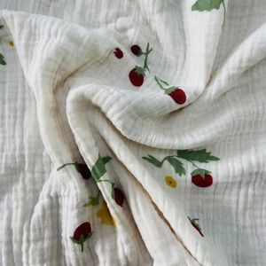 Factory Direct Printed Soft Double Layer Crinkle Cotton Gauze Bedding Fabric