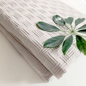 Jacquard Waffle Pattern 100 Polyester Jacquard Fabric for Bedding Cushion Case