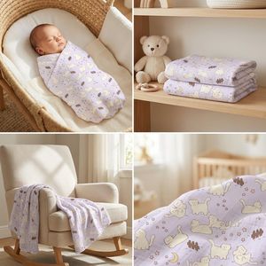 Lovely Printed Bamboo Cotton Blend Gauze Fabric for Baby