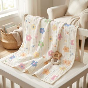 Printed Bamboo Cotton Blend Double Layer Gauze Fabric for Baby