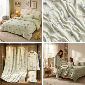 Smooth Lyocell Cartoon Printed Textile Fabric for Summer Cooling Bedding Sets and Sleepwear