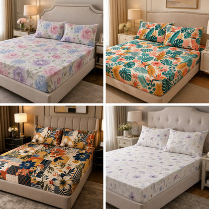 100% Cotton Floral Fabric for Fitted Sheets
