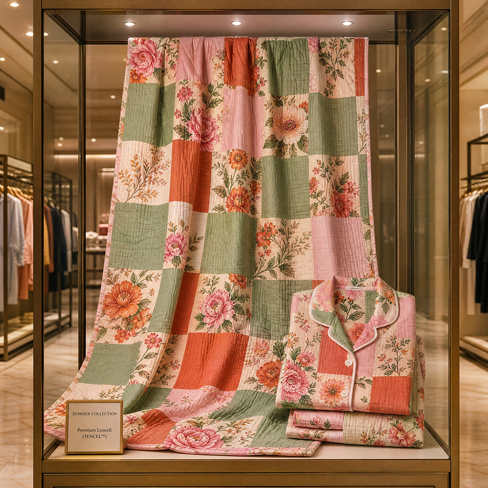 Breathable Cotton Floral Bedding Fabric – additional product view