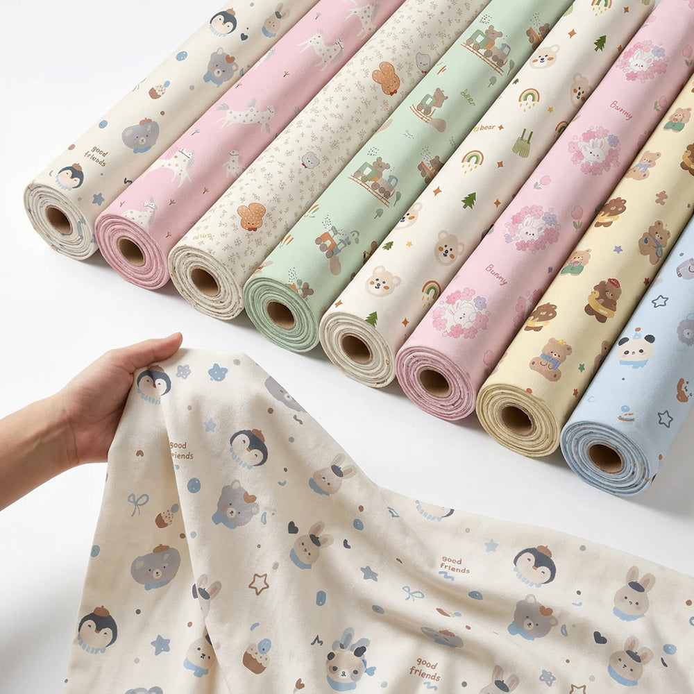 Cotton Cartoon Print Fabric for Bedding and Curtains – additional product view