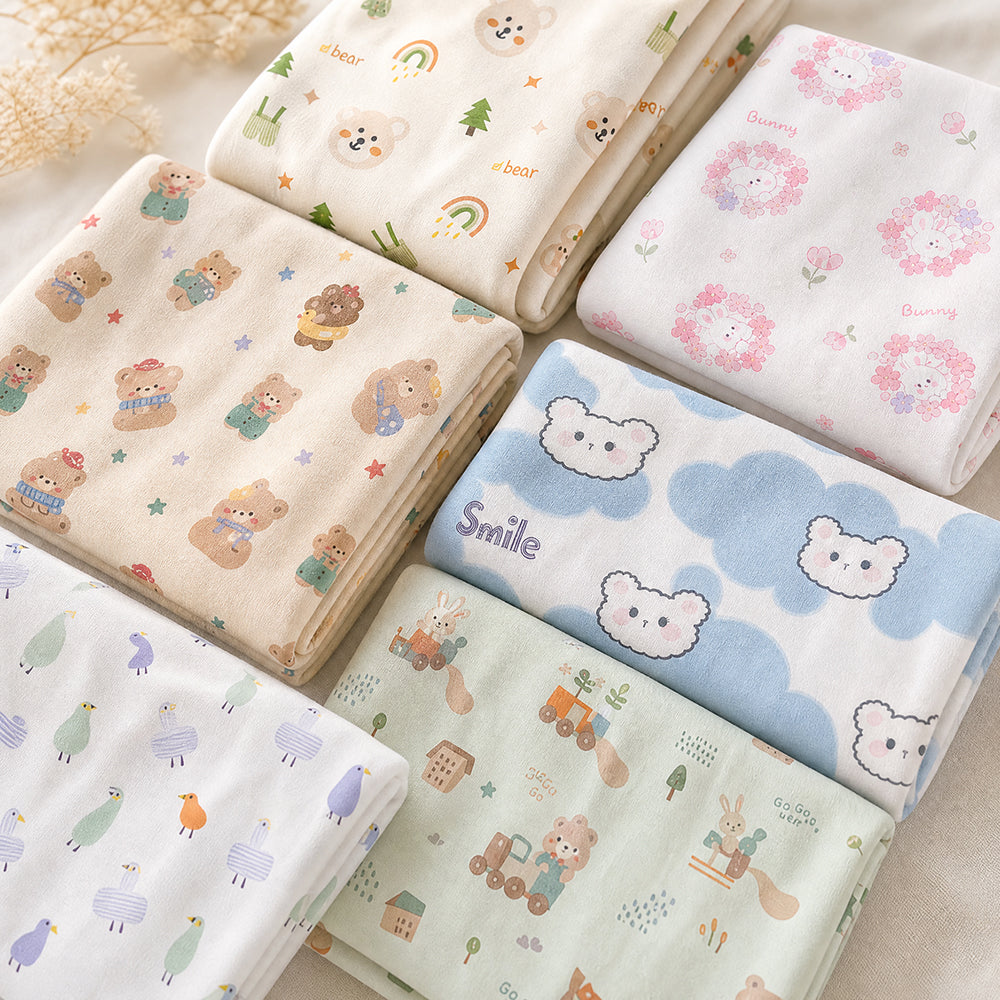 Cute Cartoon Print Cotton Fabric for Bedding – fabric texture detail