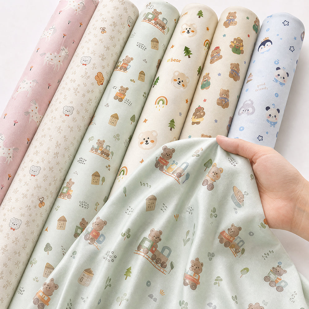 Cute Cartoon Print Cotton Fabric for Bedding – print pattern detail