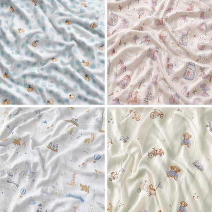 Extra-Wide Cotton Cartoon Print Fabric – additional product view