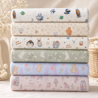 Cotton Cartoon Print Bedding Fabric – print pattern detail