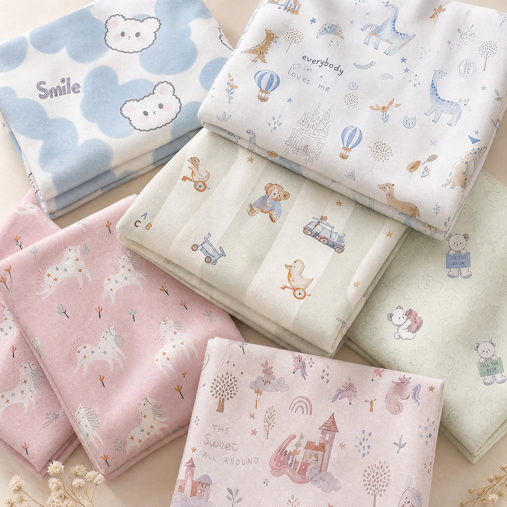 Cotton Cartoon Duvet Cover Fabric – fabric texture detail