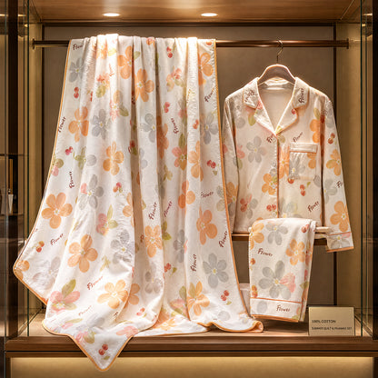 Cotton Twill Printed Fabric for Pajamas – fabric texture detail