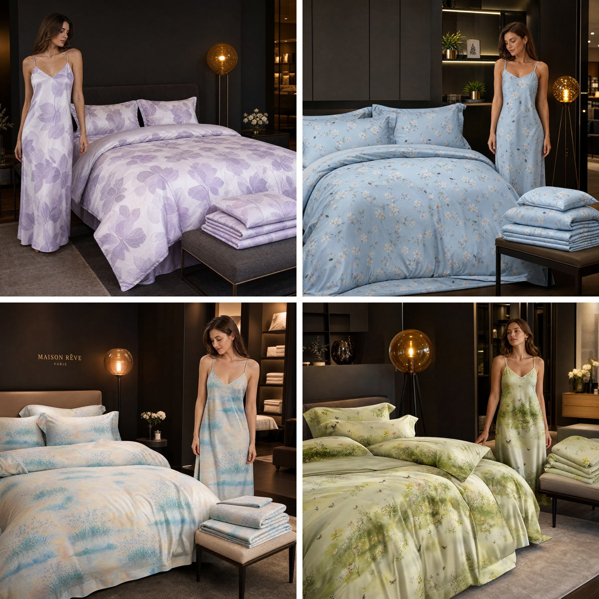 Cotton Sateen Printed Fabric for Duvet Covers