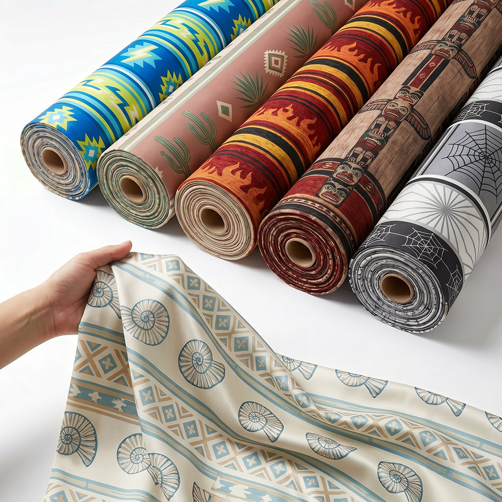 40s/60s Cotton Paisley Print Fabric