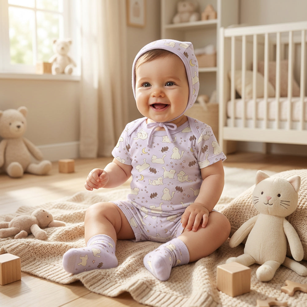 Cotton Cartoon Pattern Fabric for Kids' Rooms – fabric texture detail