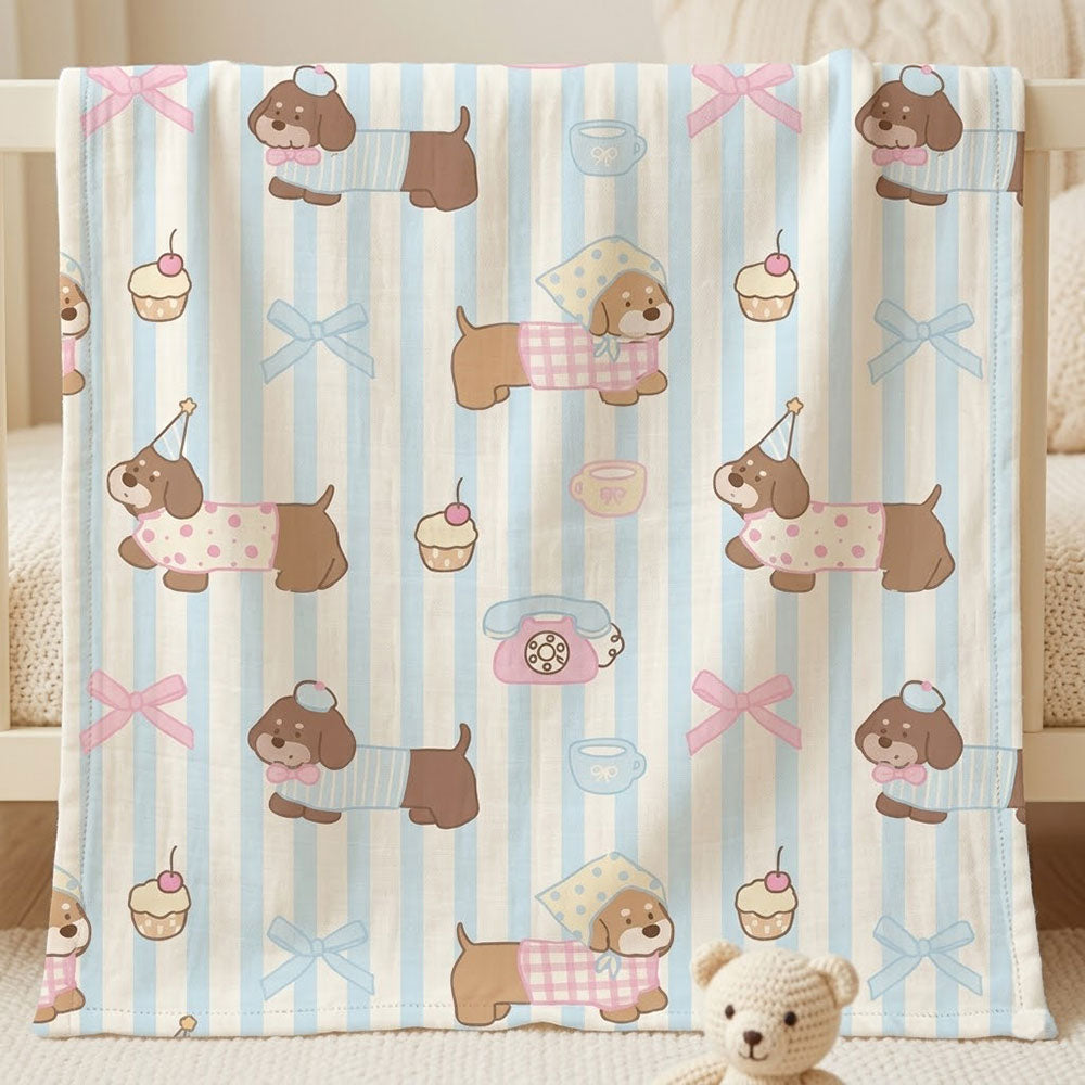 Cotton Cartoon Print Fabric for Kids' Bedding – fabric texture detail