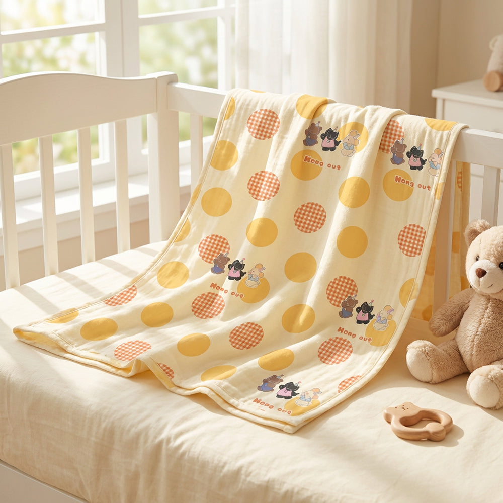 Wide Cotton Cartoon Print Fabric for Kindergarten Bedding – fabric texture detail