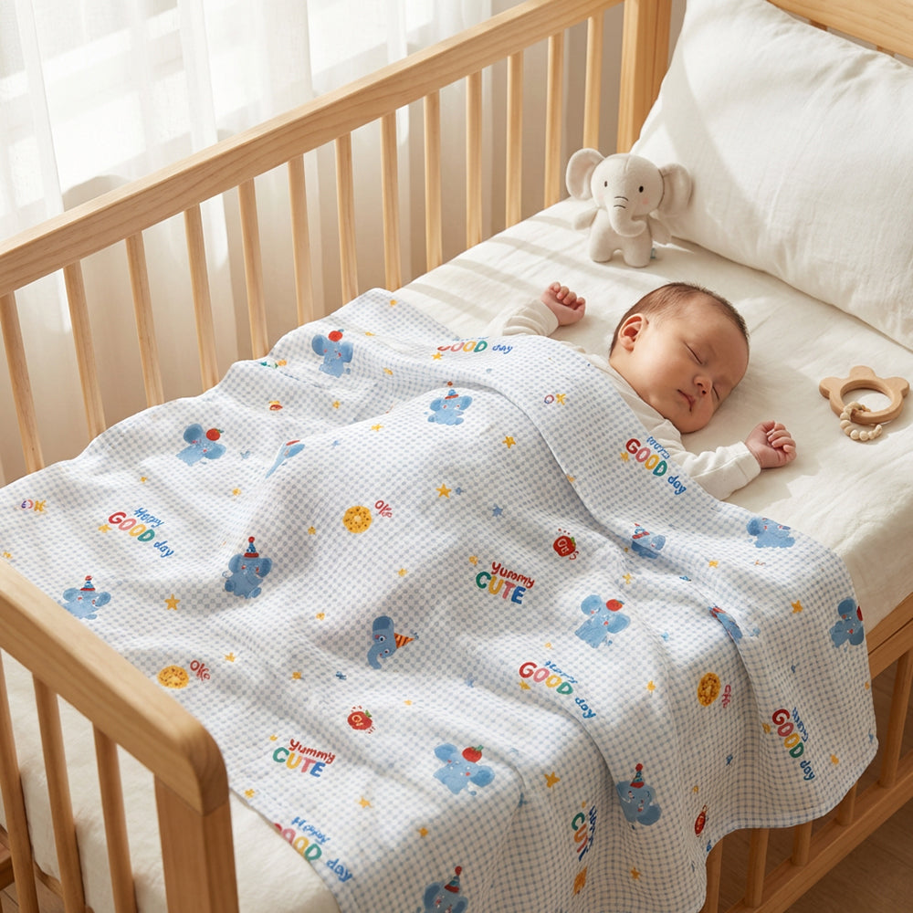 Large-Repeat Cotton Cartoon Print Fabric – fabric texture detail