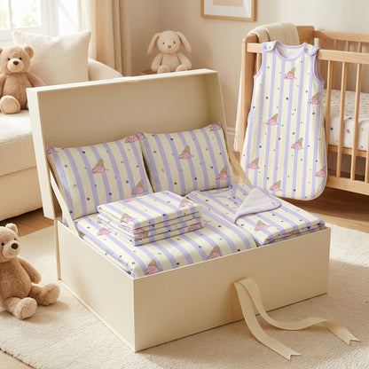Cotton Cartoon Print Fabric for Newborn Bedding – print pattern detail