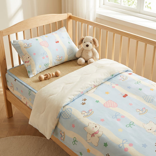 Washed Cotton Twill Cartoon Print Fabric