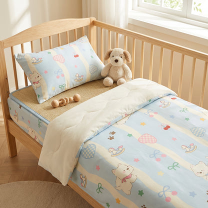Cotton Cartoon Print Fabric for Kindergarten Bedding – fabric texture detail