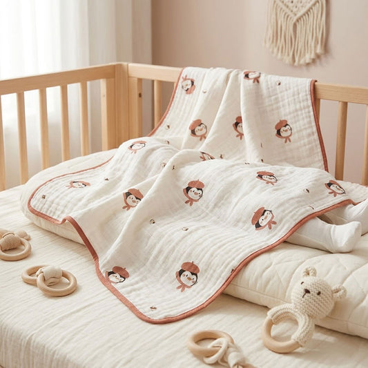 Earth-Tone Cotton Cartoon Print Fabric