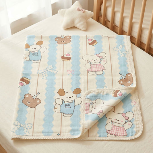 Single-Side Brushed Cotton Cartoon Print Fabric – fabric texture detail