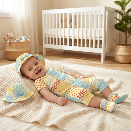 Cotton Cartoon Print Fabric for Baby Home Textiles – fabric texture detail