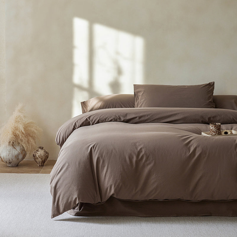 Soft-Touch Cotton Solid Dyed Fabric for Duvet Covers – color, finish and additional product view