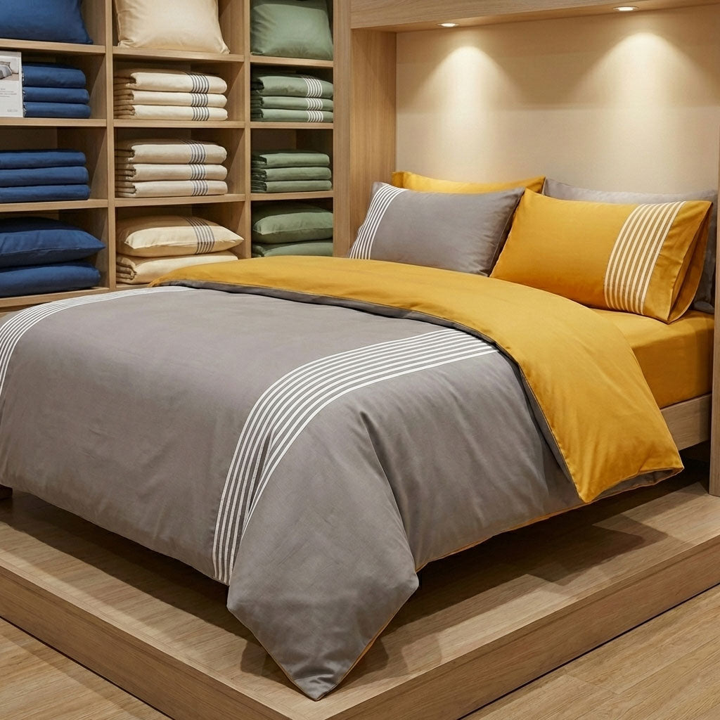 Custom Cotton Solid Dyed Fabric in Multiple Widths and Weights – weave texture and bedding application