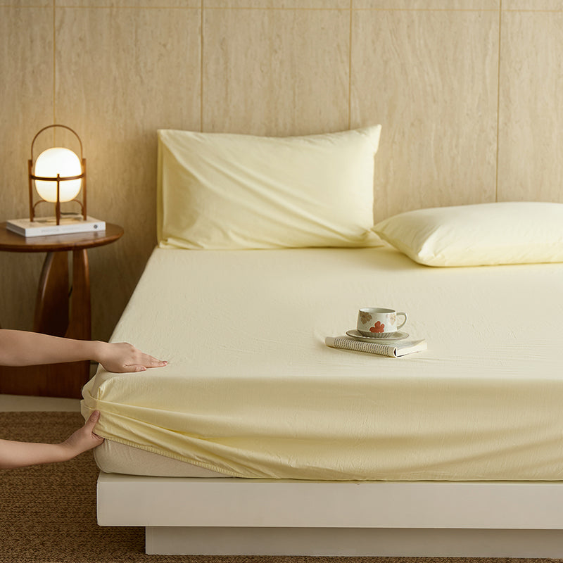 Custom Cotton Solid Dyed Fabric for Bed Sheet Production – weave texture and bedding application