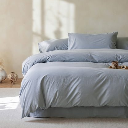 Durable Soft Cotton Solid Dyed Fabric for Heavy-Duty Home Textiles – weave texture and bedding application
