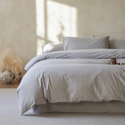 Smooth Cotton Solid Dyed Fabric for Luxury Bedding Sets – weave texture and bedding application